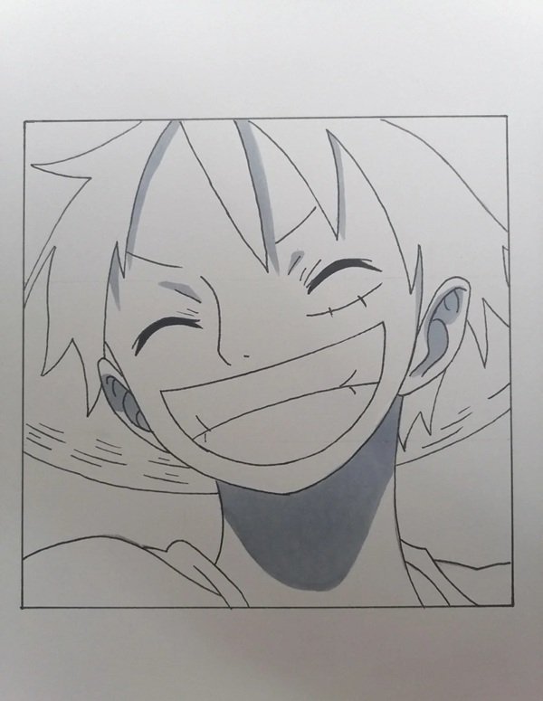 Cách vẽ luffy dễ nhất 5