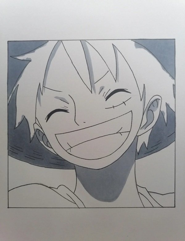 Cách vẽ luffy dễ nhất 6