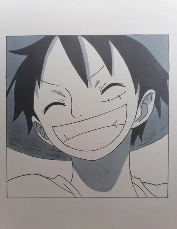 Cách vẽ luffy dễ nhất 7