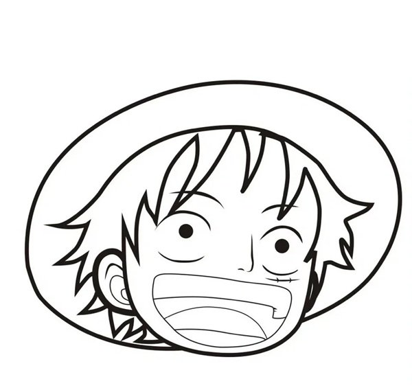 Cách vẽ luffy đơn giản 7