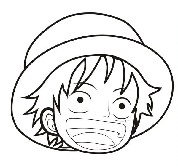 Cách vẽ luffy đơn giản 8