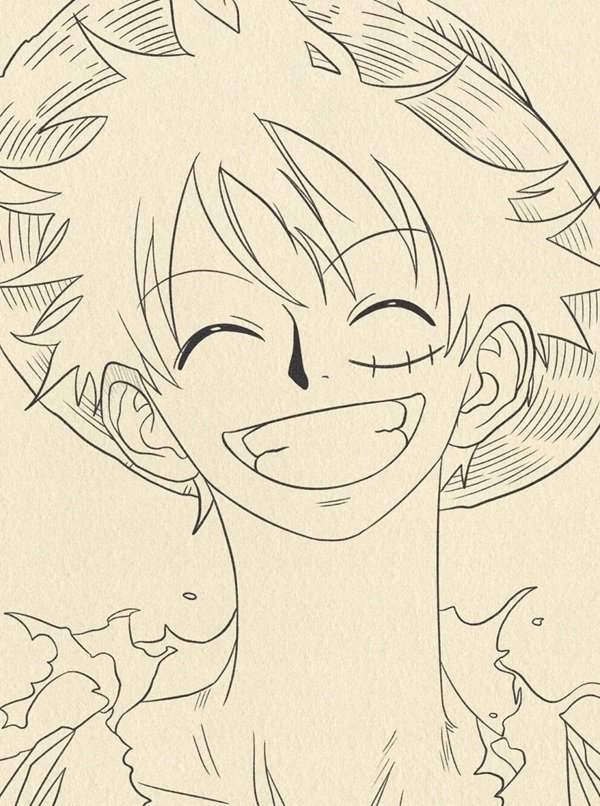 Cách vẽ luffy gear 2 6