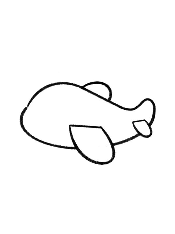 Cách vẽ máy bay cute 3