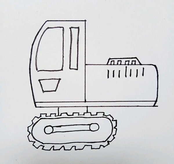 Cách vẽ máy xúc​ 2