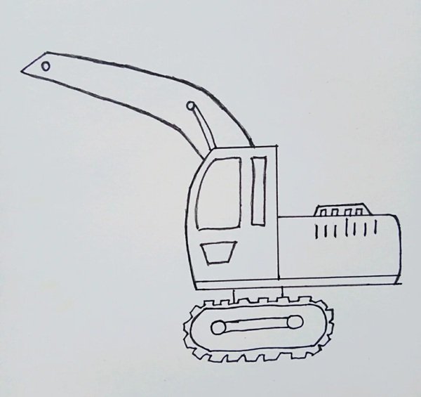 Cách vẽ máy xúc​ 3