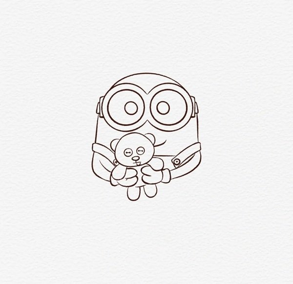 Cách vẽ minion​ đơn giản mà đẹp 2
