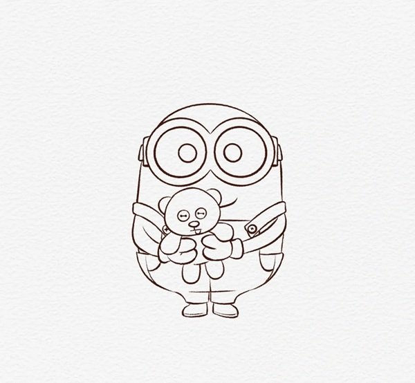 Cách vẽ minion​ đơn giản mà đẹp 3