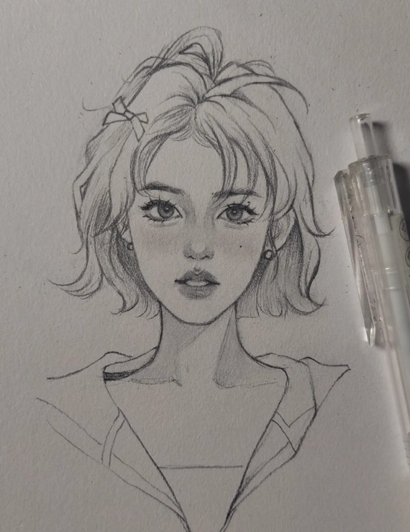 Cách vẽ mũi anime nữ