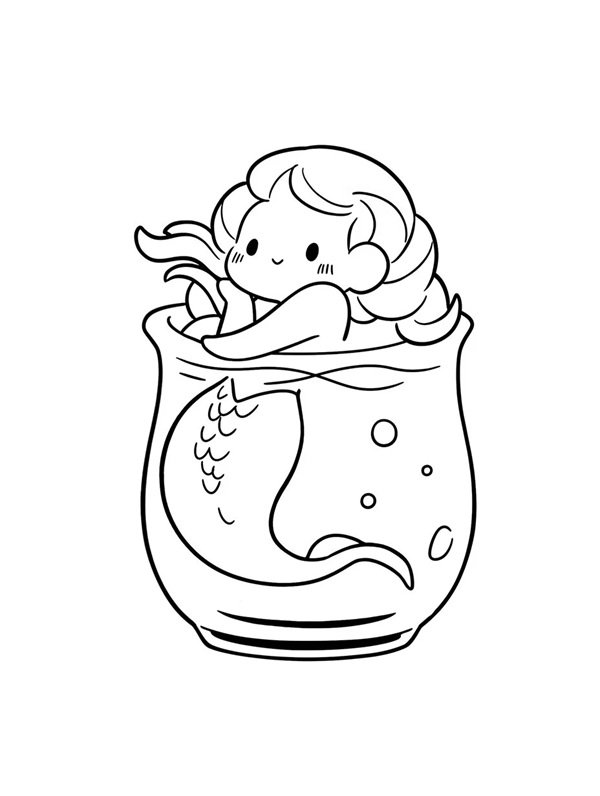 Cách vẽ nàng tiên cá cute