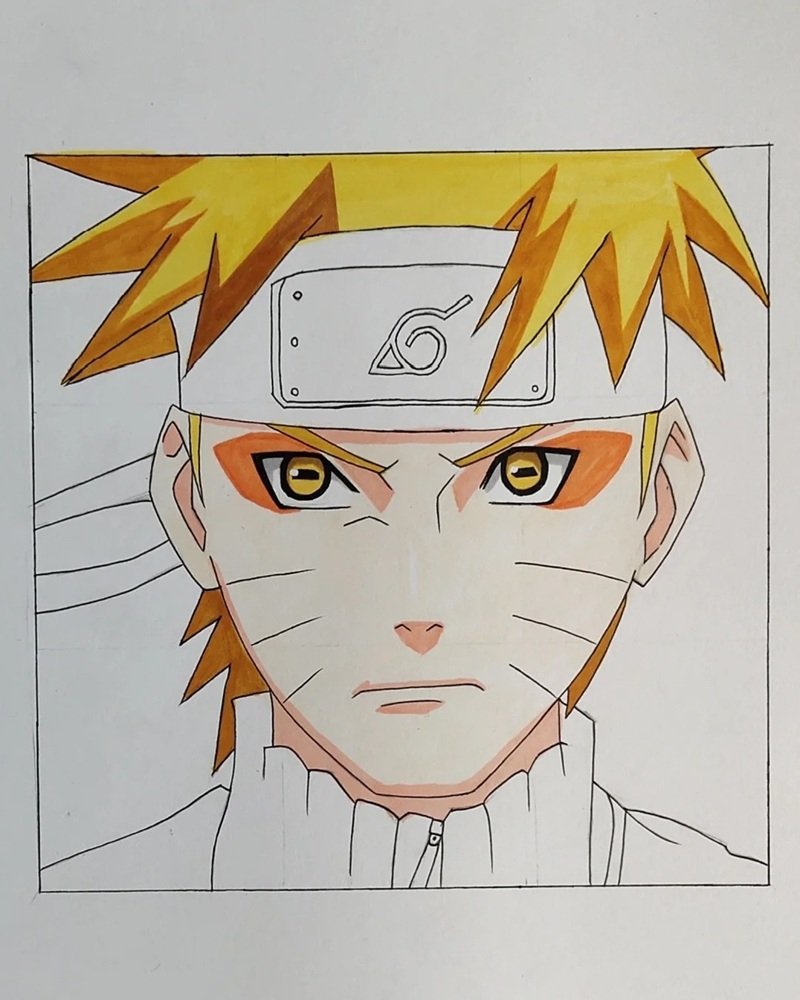 Cách vẽ naruto đơn giản mà đẹp 7