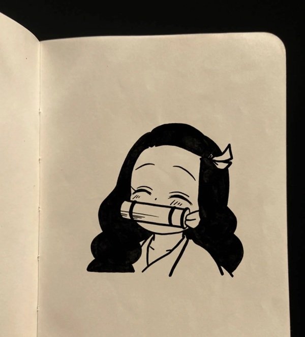 Cách vẽ Nezuko cute 