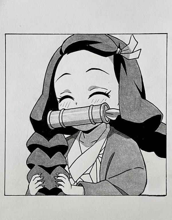 Cách vẽ Nezuko đẹp nhất 