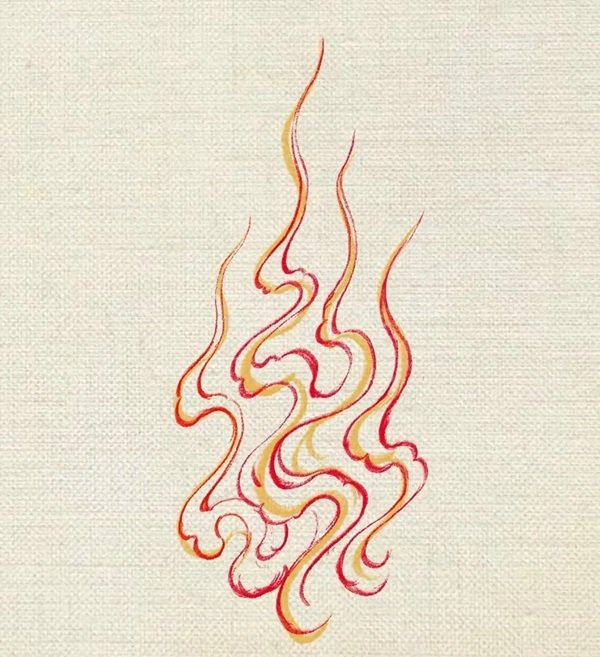Cách vẽ ngọn lửa 4
