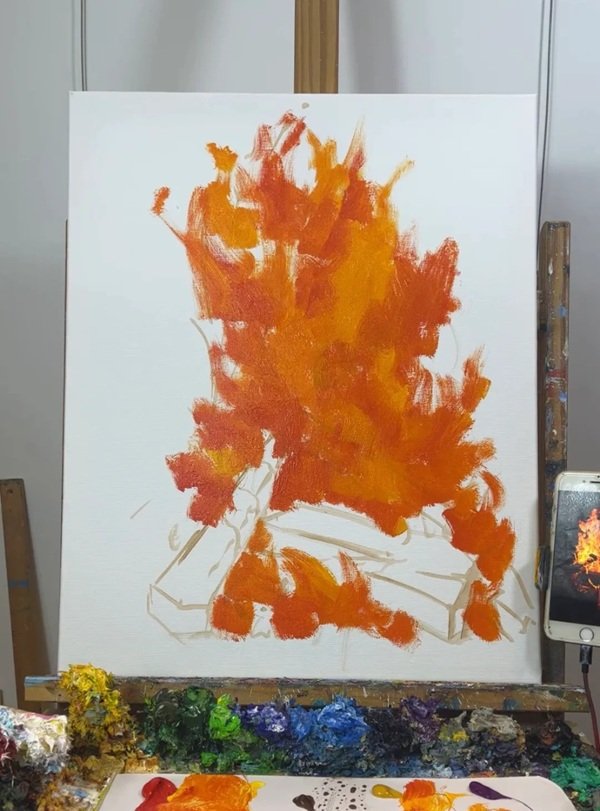 Cách vẽ ngọn lửa đẹp nhất 2