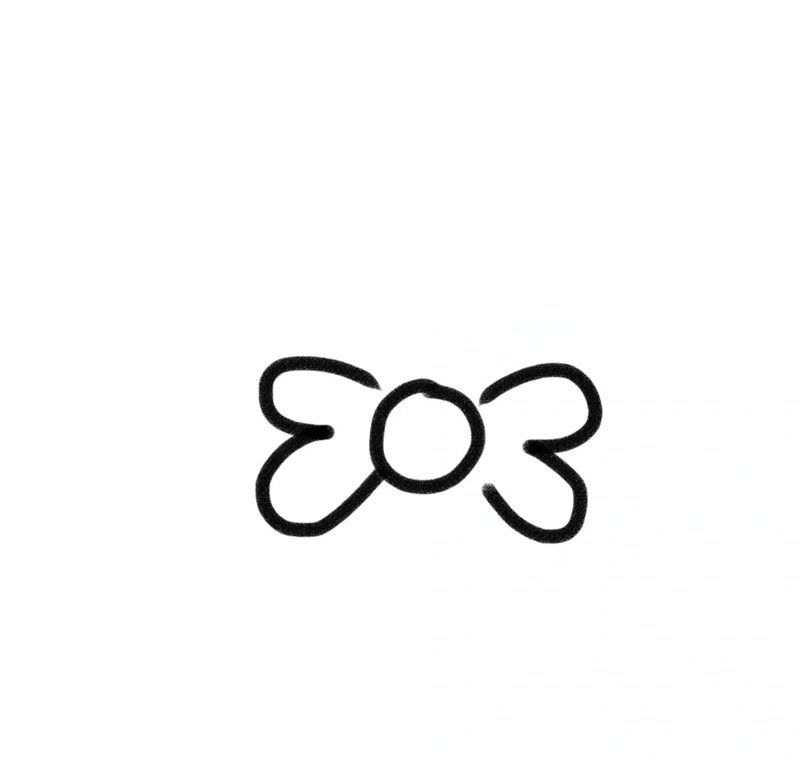 Cách vẽ nơ​ 3