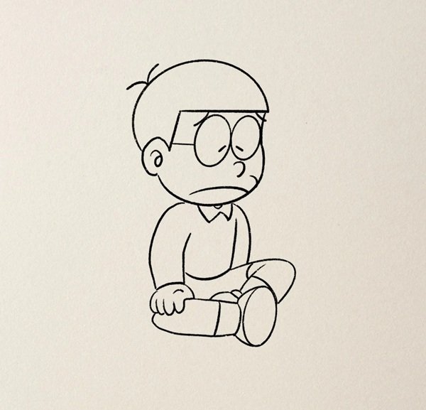 Cách vẽ hình nobita cute 5