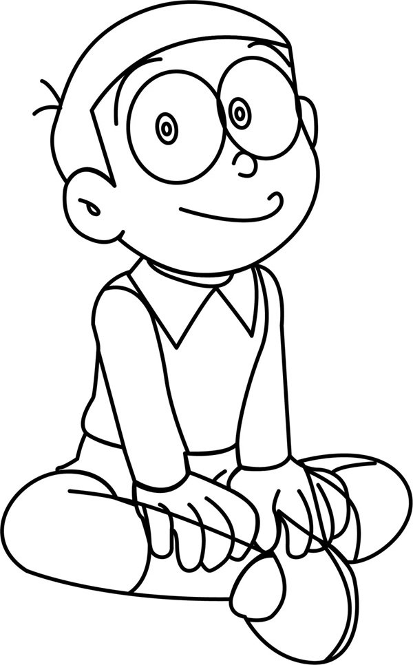Cách vẽ nobita đơn giản 3