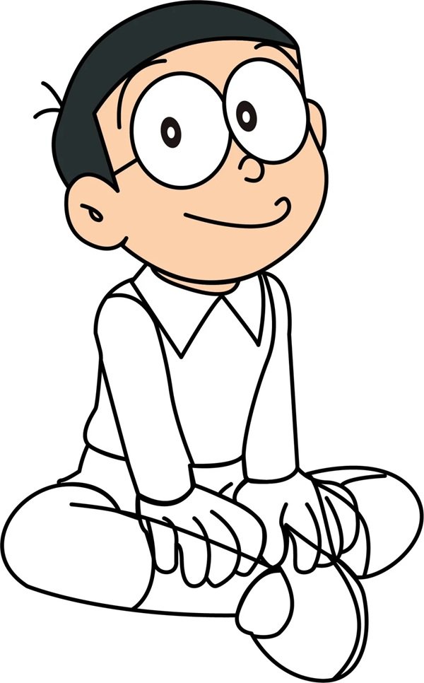 Cách vẽ nobita đơn giản 4