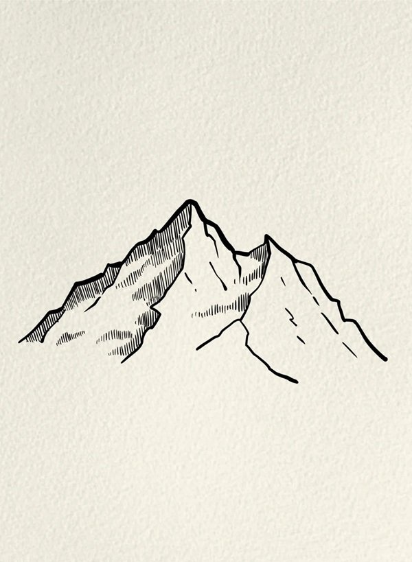 Cách vẽ núi​ 