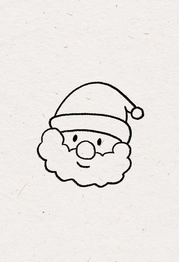 Cách vẽ ông già Noel cute 5