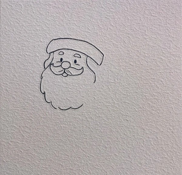 Cách vẽ ông già Noel dễ thương 2