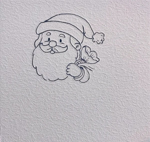 Cách vẽ ông già Noel dễ thương 4