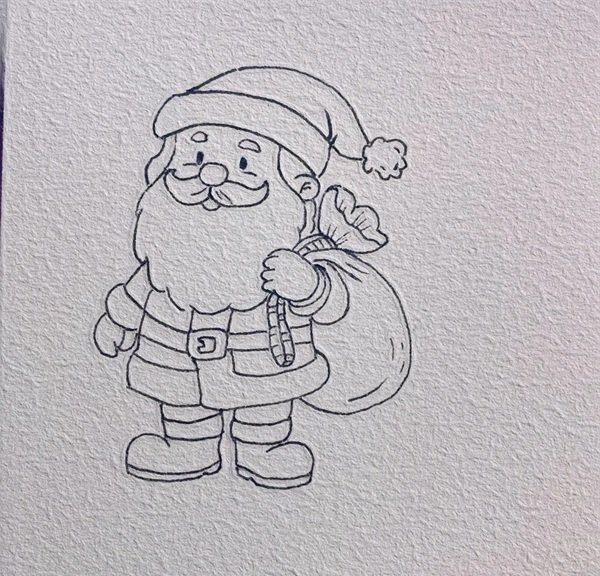 Cách vẽ ông già Noel dễ thương