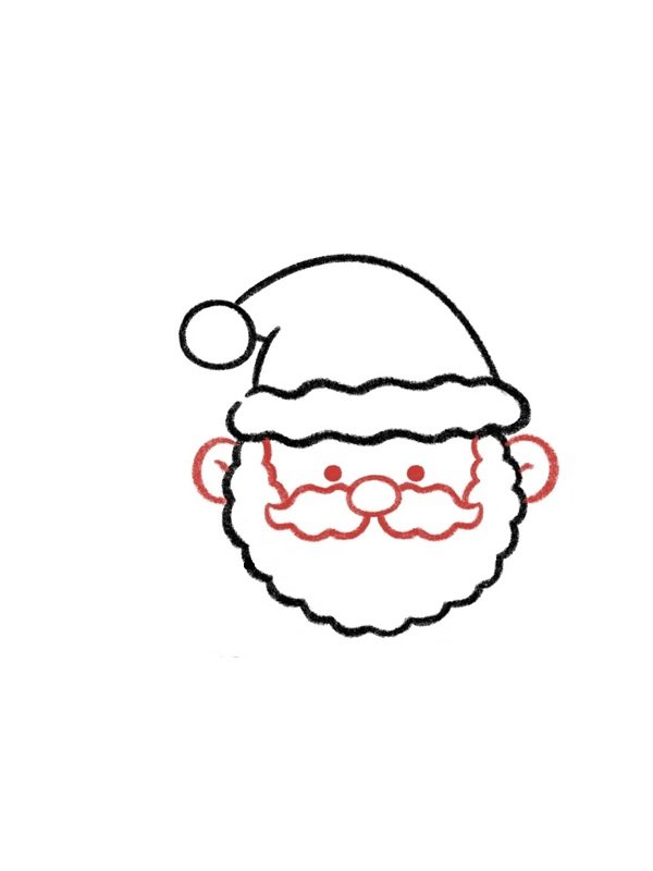 Cách vẽ ông già Noel đẹp 3
