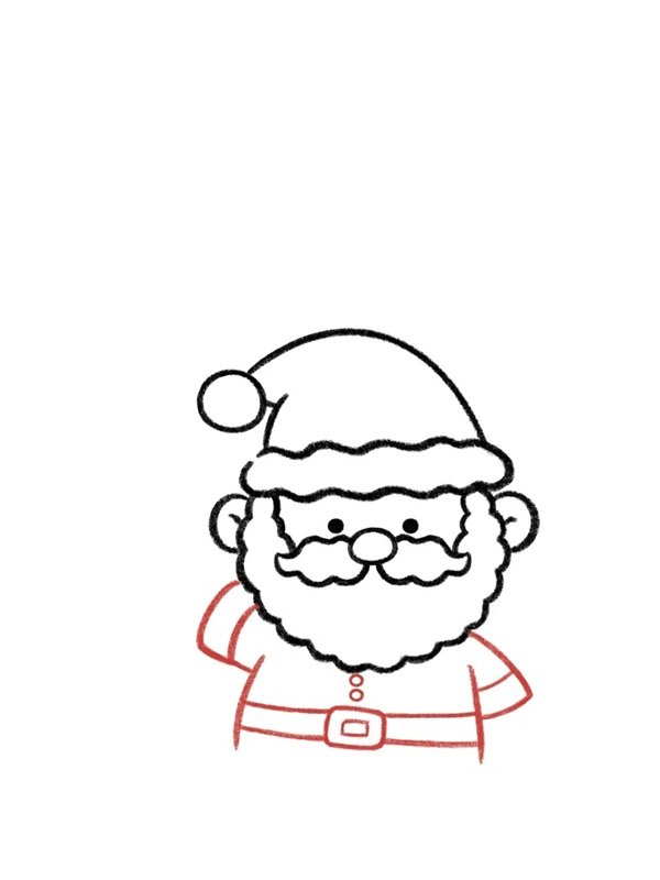 Cách vẽ ông già Noel đẹp 4