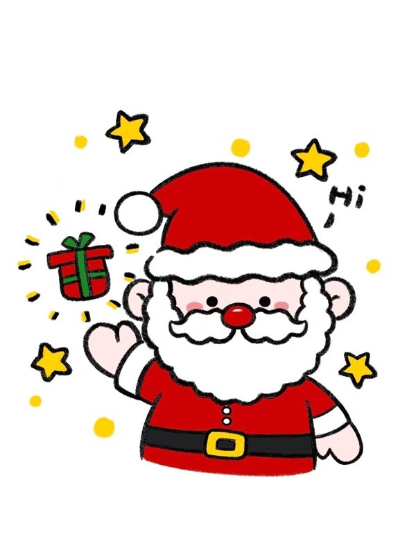 Cách vẽ ông già Noel đẹp