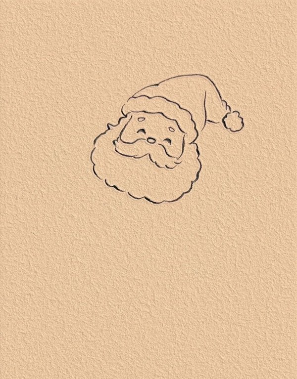 Cách vẽ ông già Noel đơn giản 3