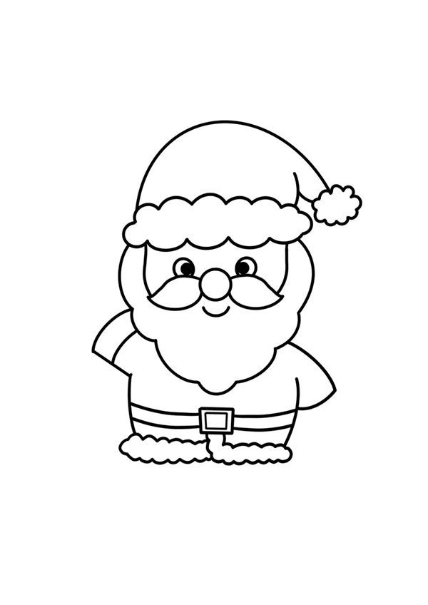 Cách vẽ ông già Noel đơn giản mà đẹp 2