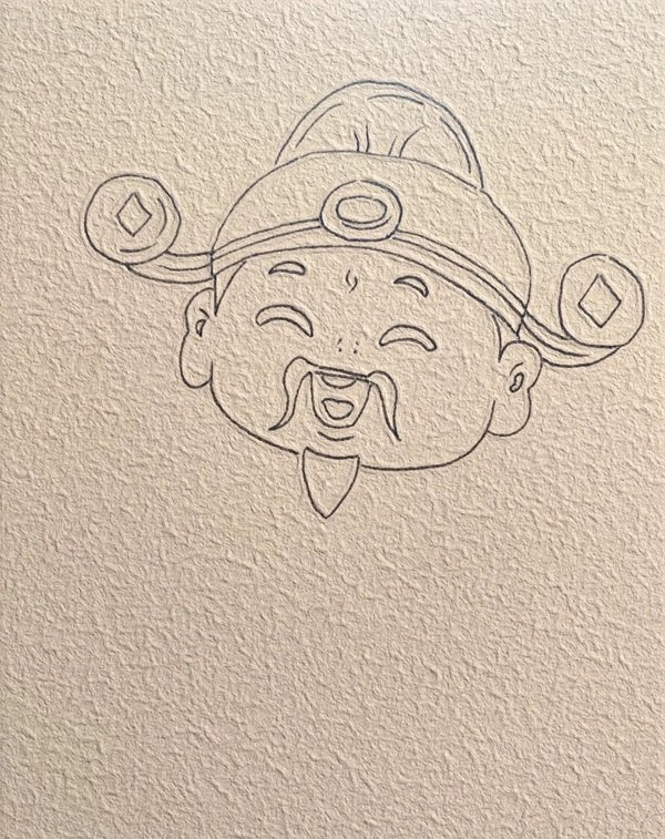 Cách vẽ ông thần tài​ 3