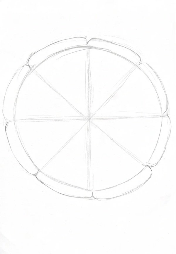 Cách vẽ bánh pizza​ 2