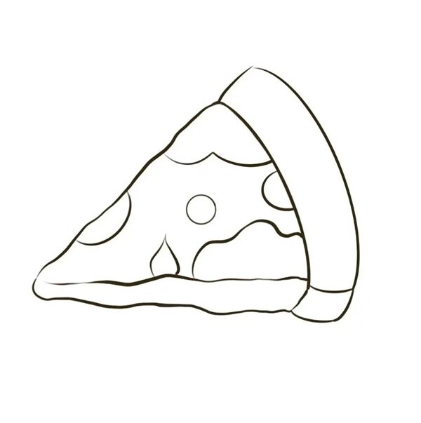 Cách vẽ bánh pizza đơn giản 1