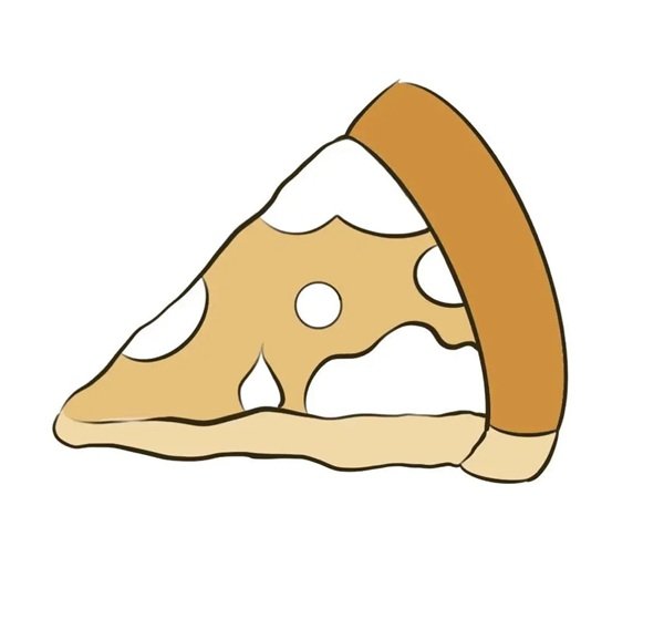 Cách vẽ bánh pizza đơn giản 2