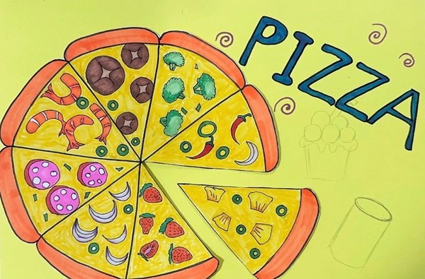 Cách vẽ bánh pizza​