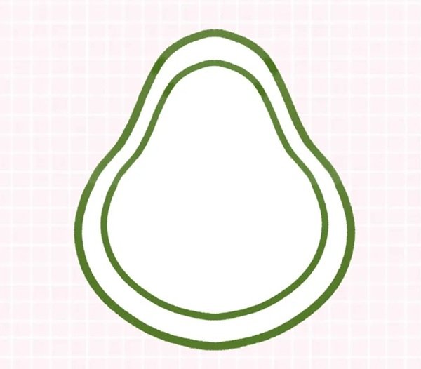 Cách vẽ quả bơ đẹp 2