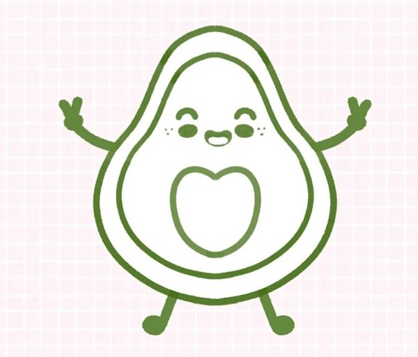 Cách vẽ quả bơ đẹp 4