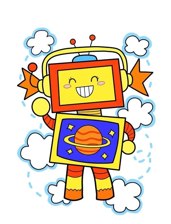 Cách vẽ robot đẹp nhất dễ thương