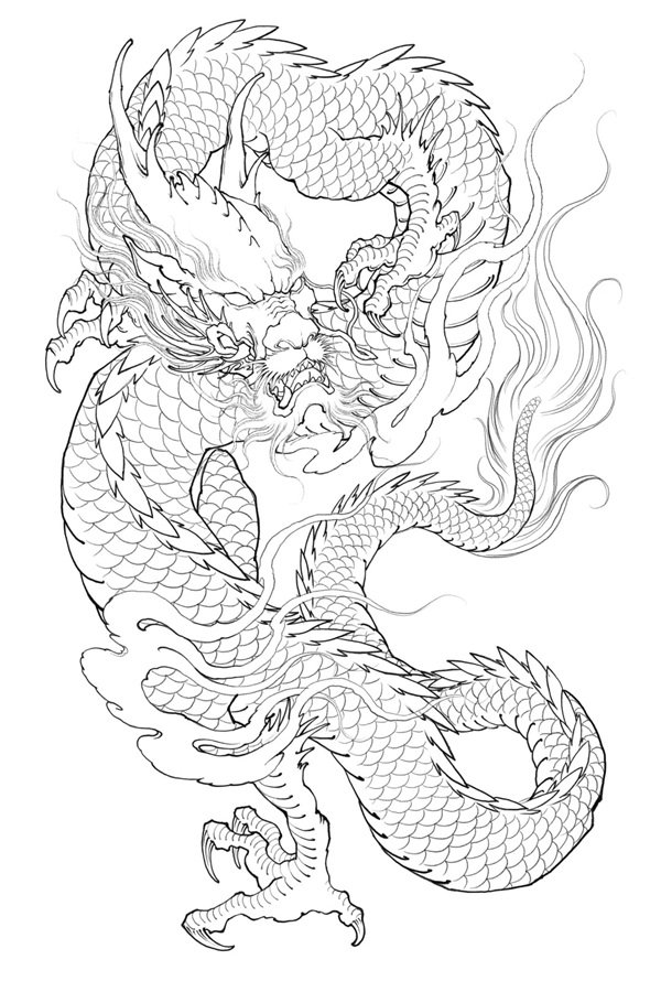 Cách vẽ rồng 3d 