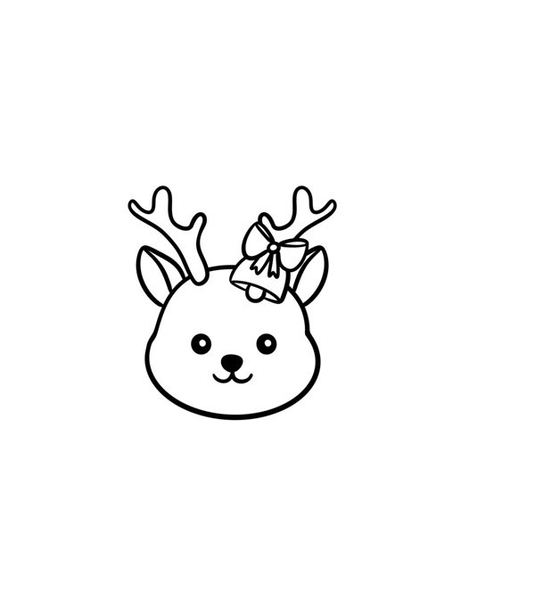 Cách vẽ tuần lộc cute 2