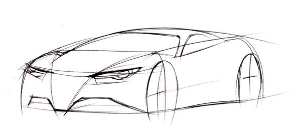 Cách vẽ xe ô tô đơn giản 4