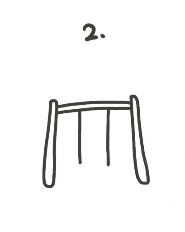 Cách vẽ xích đu​ đẹp 2