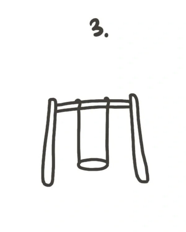 Cách vẽ xích đu​ đẹp 3