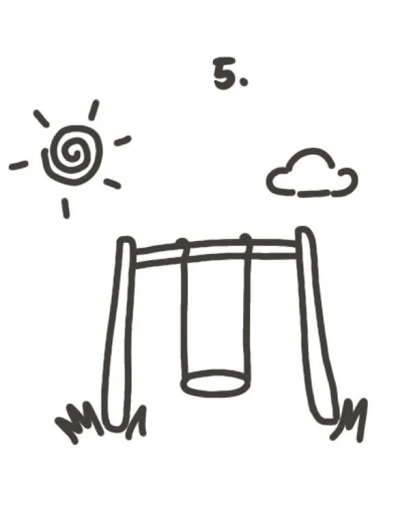 Cách vẽ xích đu​ đẹp 5