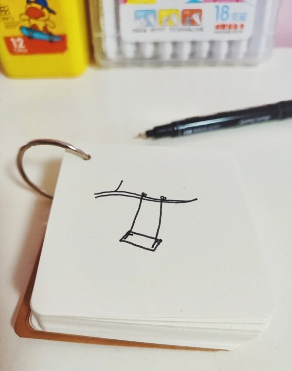 Cách vẽ xích đu​ đơn giản 5