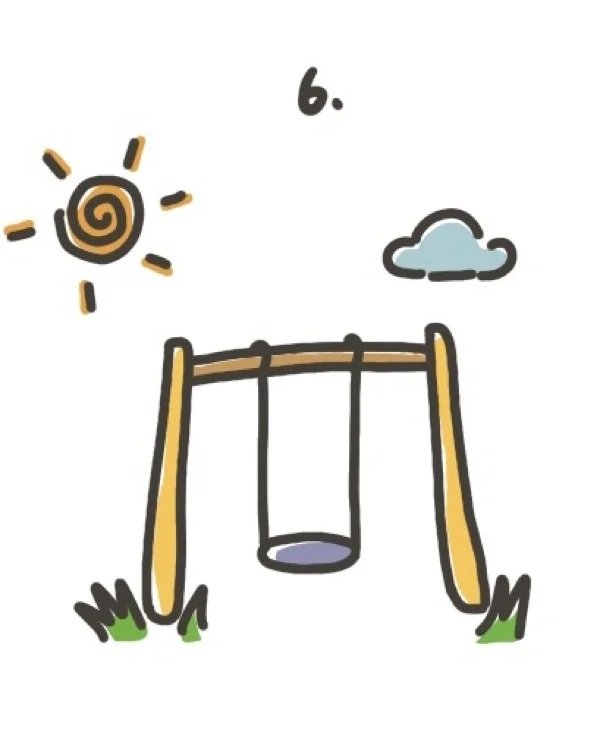 Cách vẽ xích đu​ đẹp 