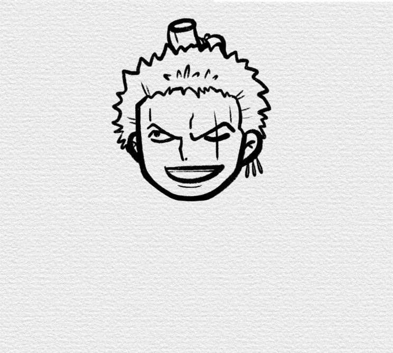 Cách vẽ zoro chibi 2