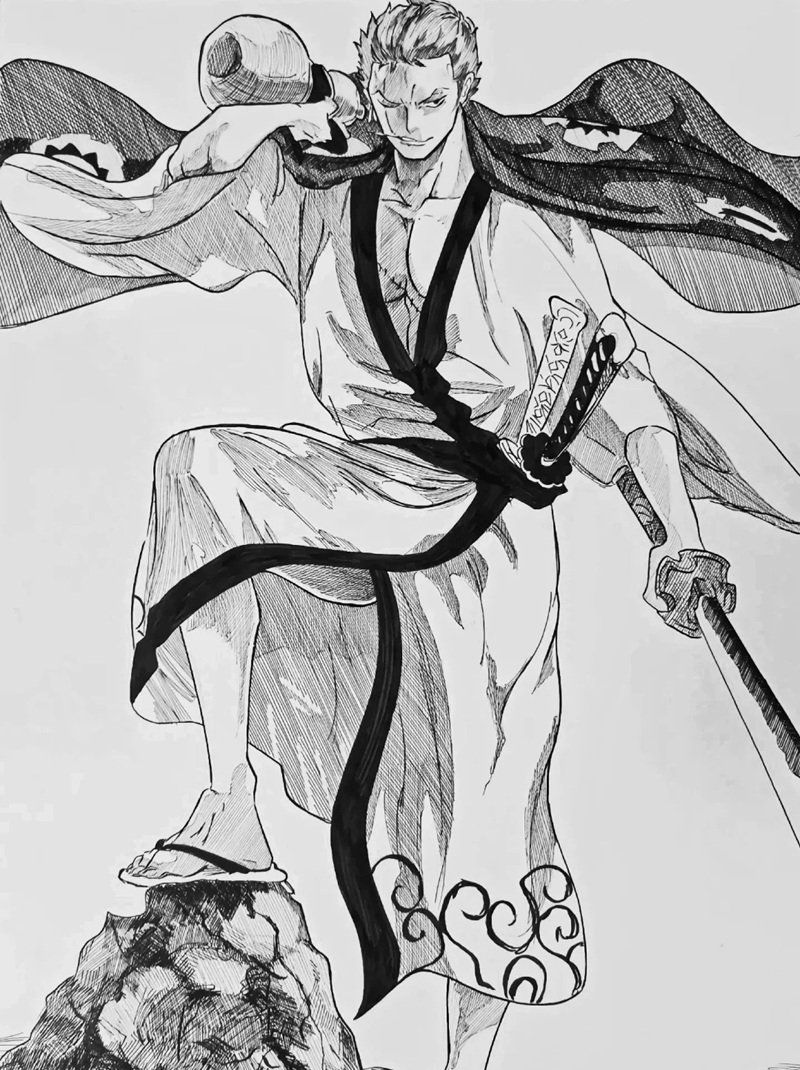 Cách vẽ zoro đẹp